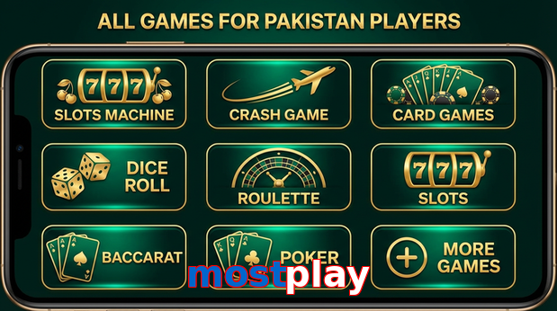 Main screen of Mostplay games page for PK players